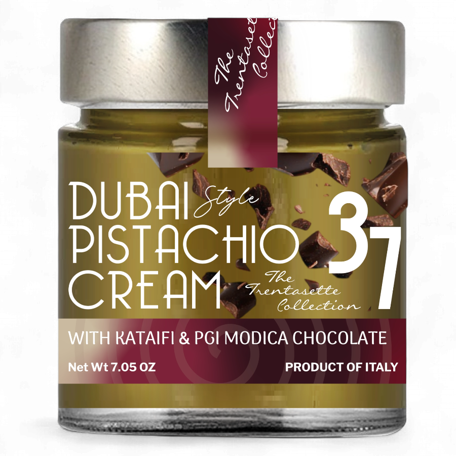 Dubai Style Pistachio Cream with PGI Modica Chocolate and Kataifi