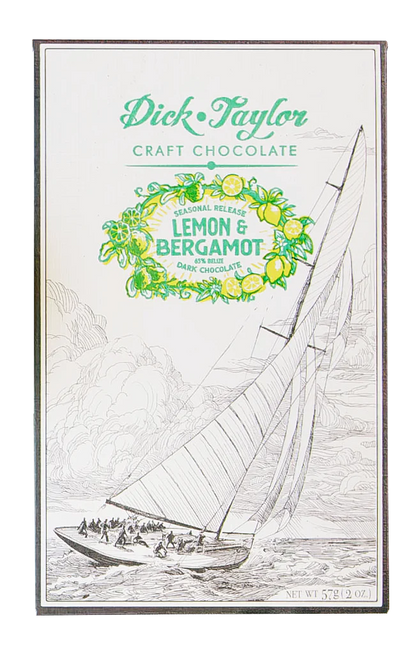 Lemon and Bergamot Dark Chocolate - 65% - Dick Taylor - Organic