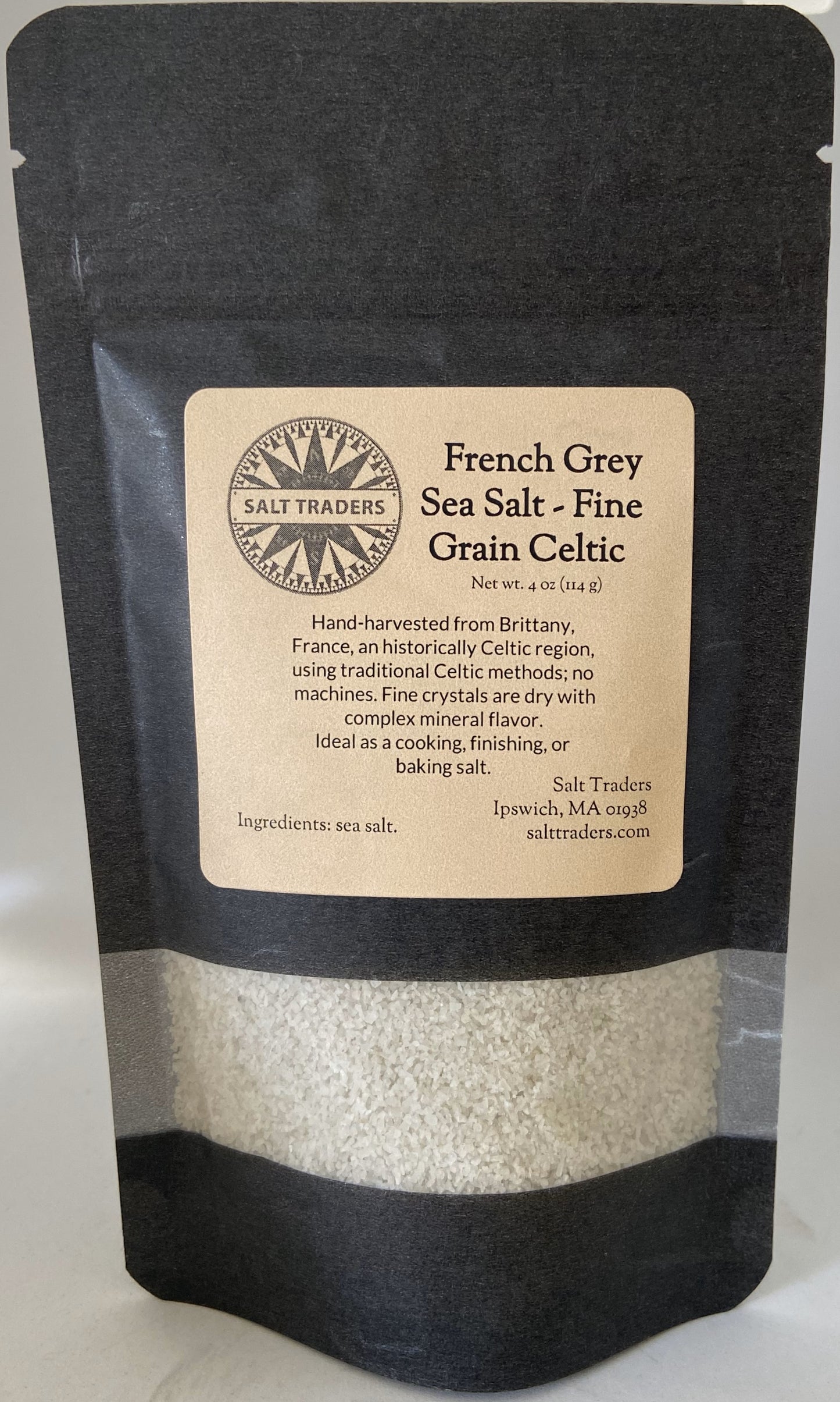  French Harvest Celtic Salt - Sal marina gris francés Sel Gris  (14 onzas, grano fino) más de 82 minerales, sal mineral marina prémium en  bolsa de repuesto resellable, Kosher y sin