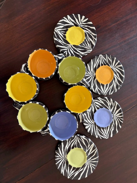 Vintage Zebra Tea or Coffee Cups