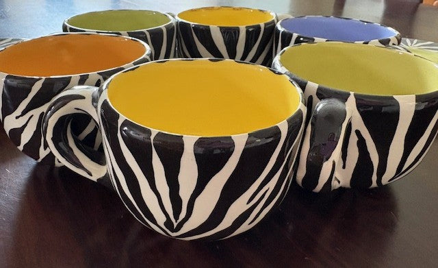 Vintage Zebra Tea or Coffee Cups