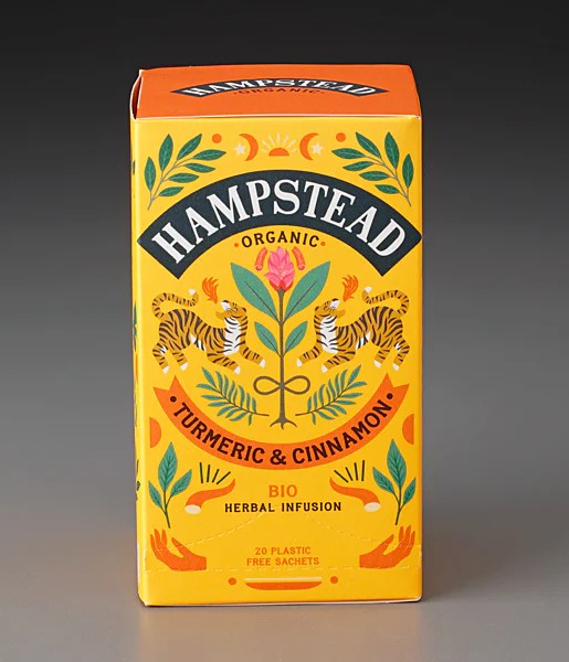 Hampstead Organic Turmeric and Cinnamon Tea - 20 Tea Bags