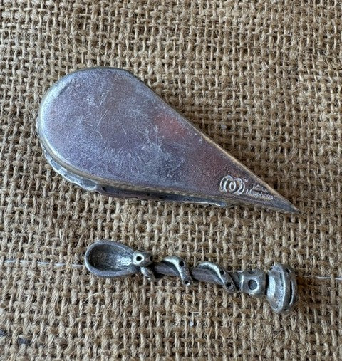 Vintage Pewter Salt and Pepper Cellars